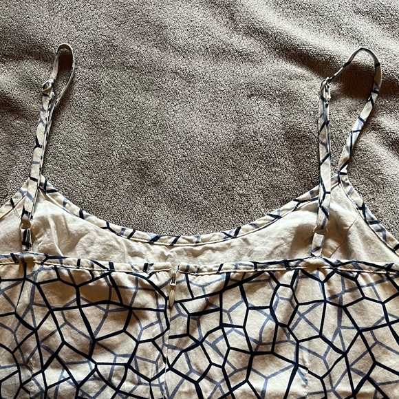 Joe Fresh Navy, Blue, and White Spaghetti Strap Empire Waist Pencil Skirt Dress - Picture 11 of 13